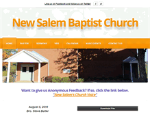 Tablet Screenshot of newsalembaptistky.com